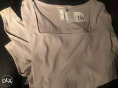 women clothes, top H and M brand, body, size M, white gray color