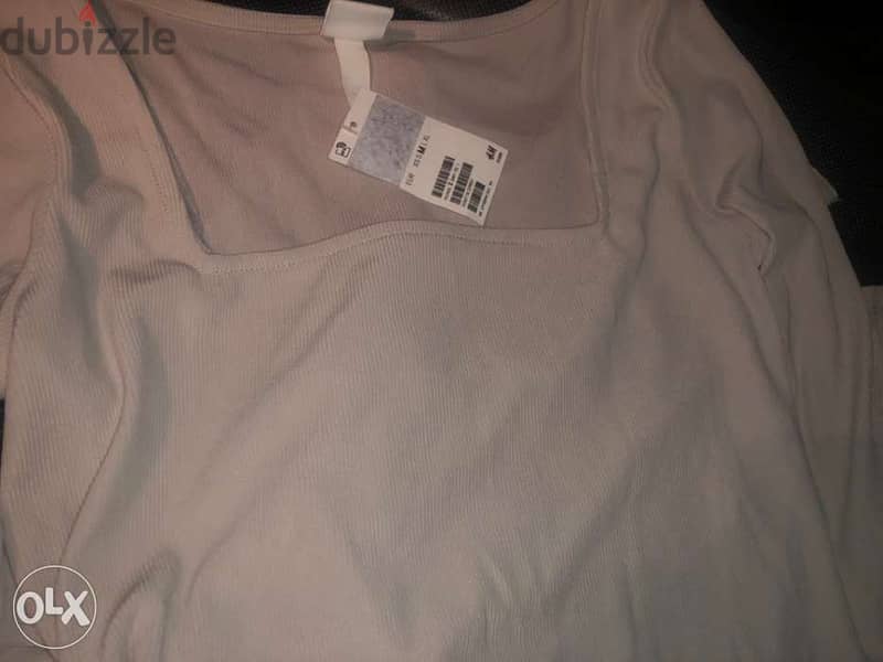 women clothes, top H and M brand, body, size M, white gray color 2