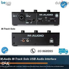 M-Audio M-Track Solo USB Audio Interface,2-in/2-out 2-channel,maudio 0