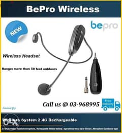 BePro 2.4 GHZ wireless headset microphone,Professional Microphone 0