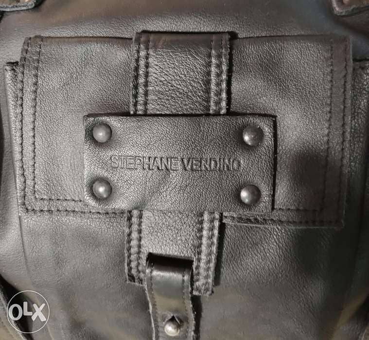 Stephane Verdino Leather Black Bag 1