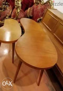 ٣ طاولات صالون سنديان مميز جدا ناعم انتيك قديم سعر روعة coffe table