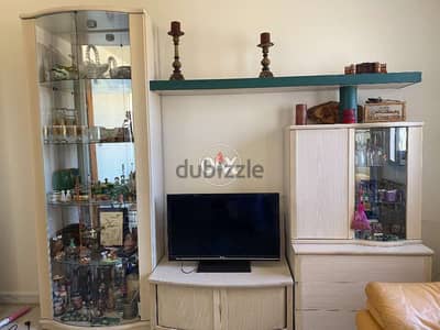 Large TV unit with vitrine