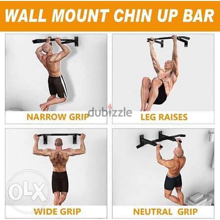 Pull Up Bar Wall Mounted Chin Up Bar for Home Gym Fitness Exercise St 3