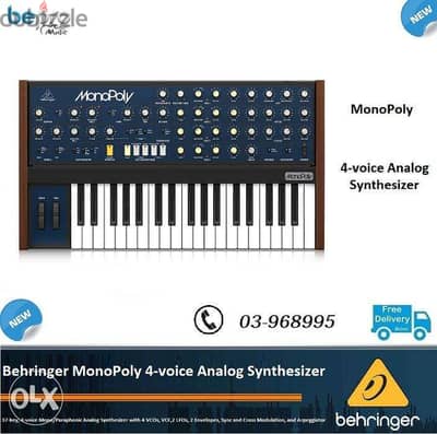 Behringer MonoPoly 4-voice Analog Synthesizer