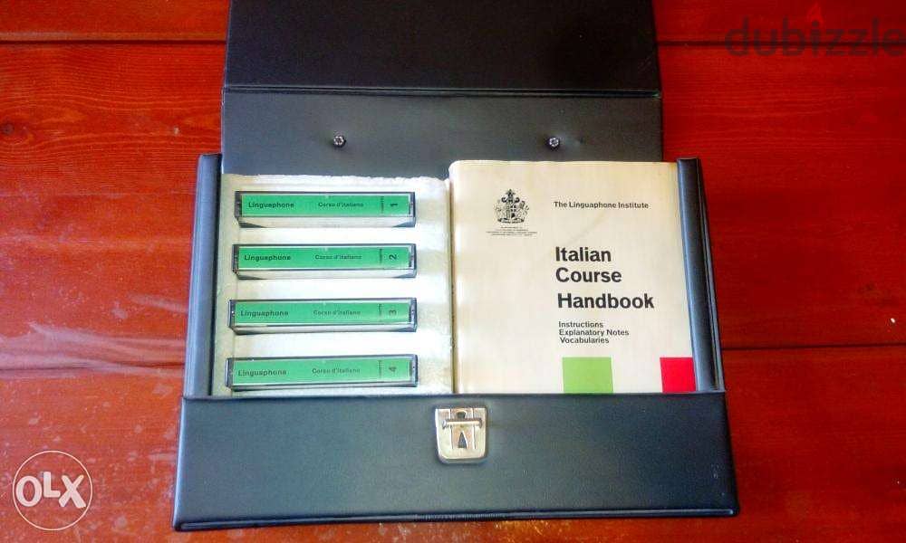 learn italian 3 books 4 audio tapes in leather bag 2
