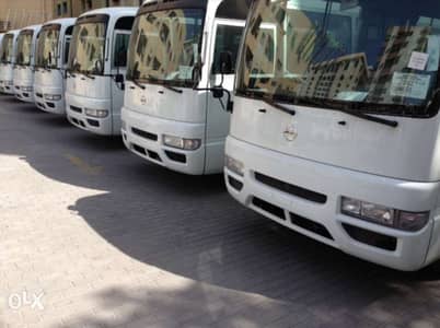 Buses Rental Daily Monthly Yearly ايجار باصات وفانات يومي شهري سنوي