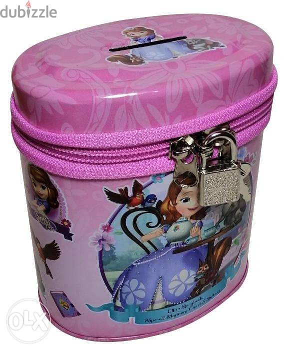 Brand New Cylindrical Money Box - Sofia The First 0