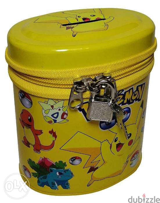 Brand New Cylindrical Money Box - Pokemon 0