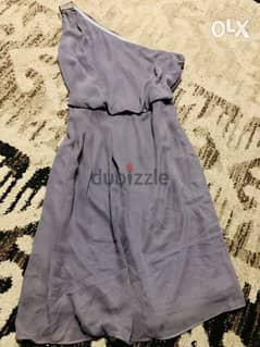 clothing for women, dress, gray color, one showlder