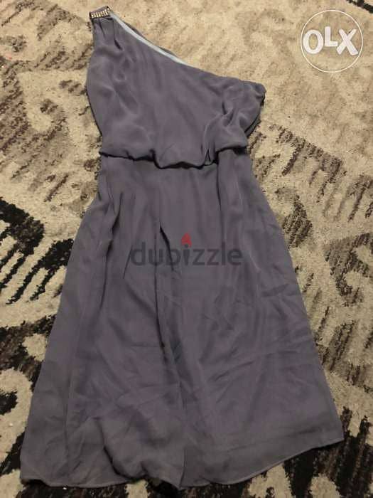 clothing for women, dress, gray color, one showlder 1