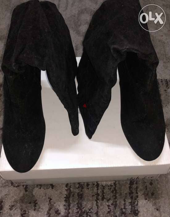 women clothing, shoes, high boots, black color 2