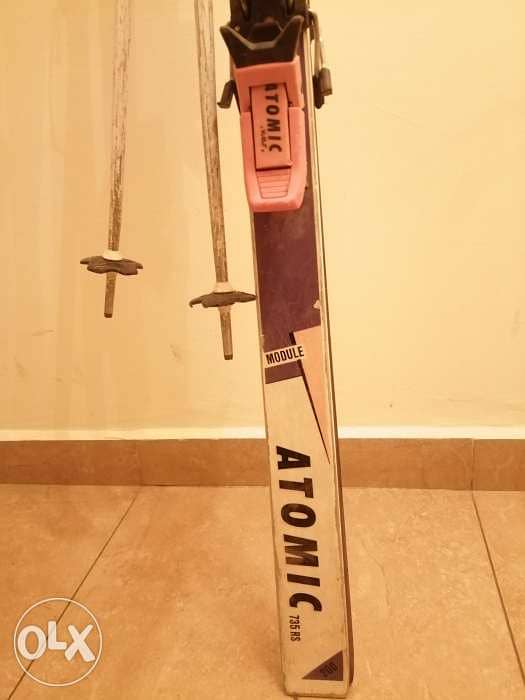 البيع لأعلى سعر( Atomic Ski set with Rossignol Poles) 3