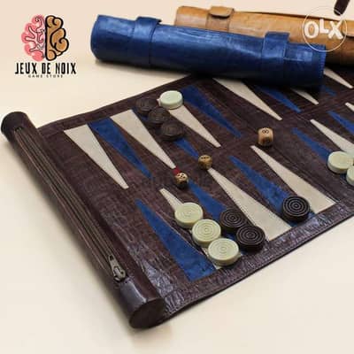 Backgammon Real Leather roll up