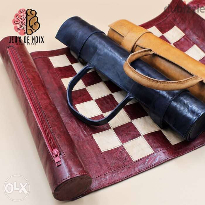 Chess set Real Leather roll up 1