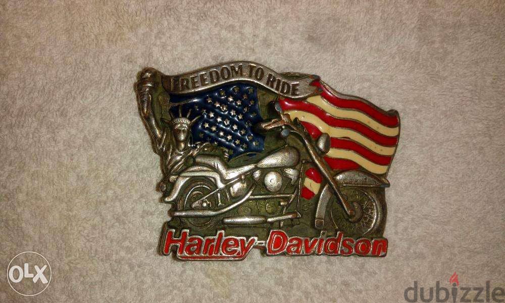 harley davidson original belt buckle+ american pride buckle 0