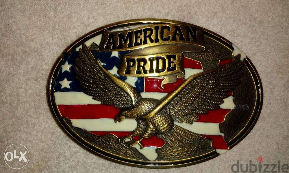 harley davidson original belt buckle+ american pride buckle 1