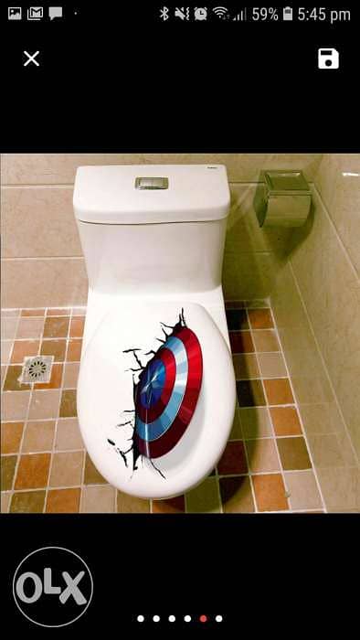3D Vivid Captain America's Shield Through Wall Stickers 1
