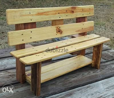 Wood outdoor styling banche بنك خارجي خشب سميك