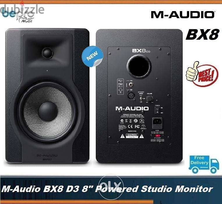 M-Audio BX8 D3 Powered Studio Monitor,150-watt Active Monitor,maudio 0
