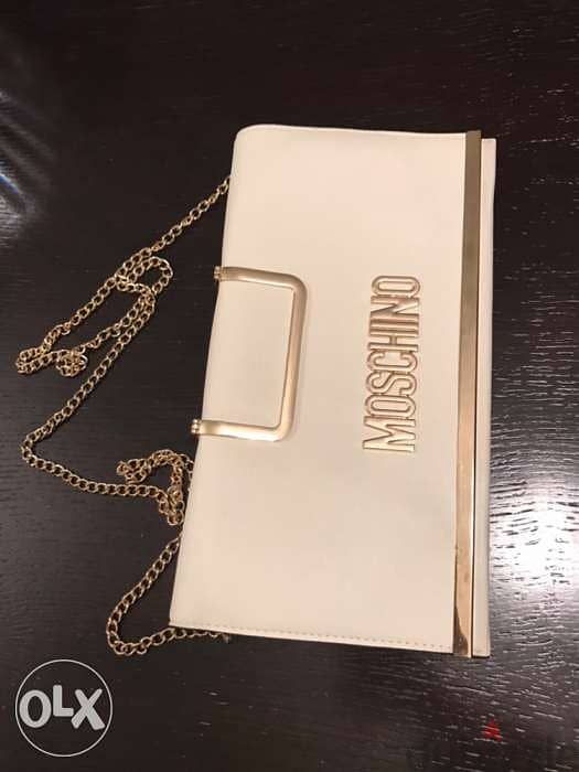 moschino bag off white and gold copy A 1