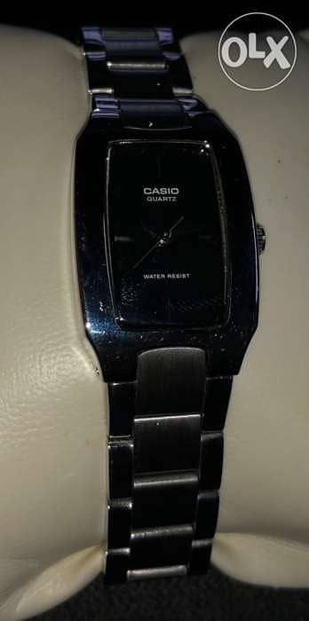 accesories for women, ساعة watch, casio brand, silver and black color, 2