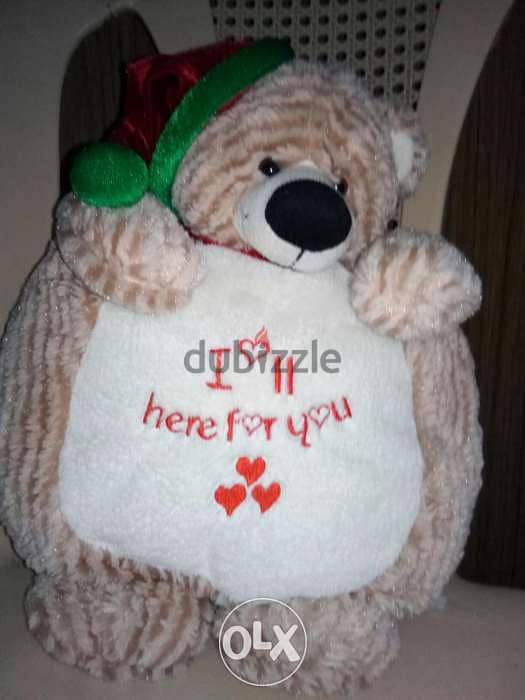 Teddy bear Pillow 2 in 1 Large toy 40 Cm +letter I'LL HERE FOR YOU=10$ 0