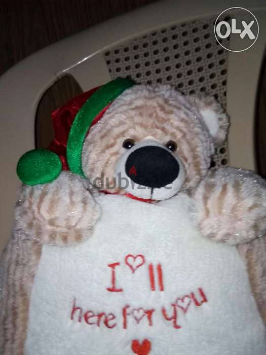 VALENTINE Teddy bear Plush Large Toy 40 Cm +a letter: I'LL HERE 4 YOU. 4