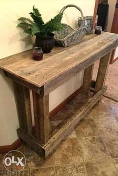 Small wood wall table bar format طاولة حيط شكل بار خشب