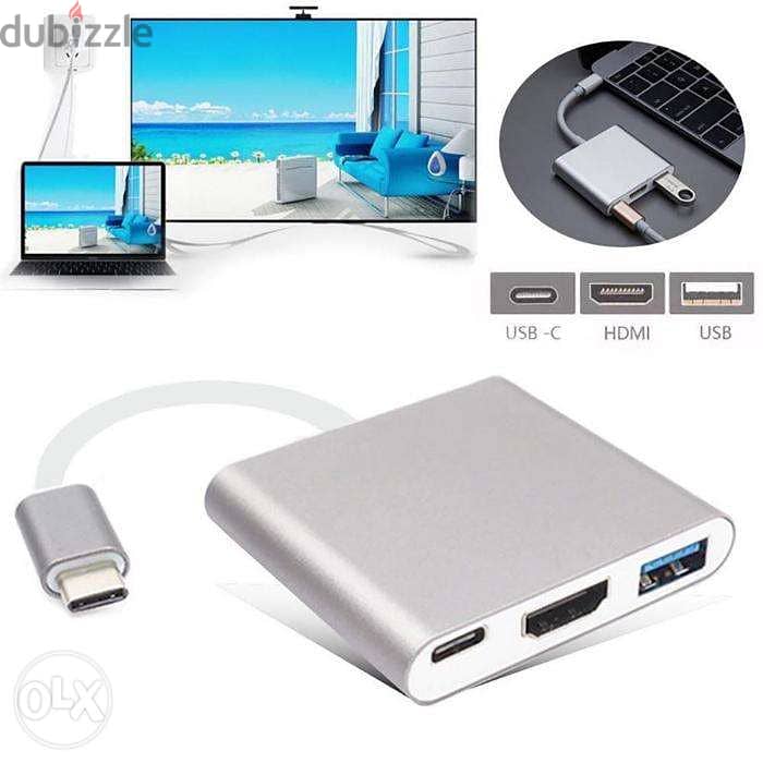 Type-C 3.1 Male to HDMI / USB 3.0 / USB-C Adapter 2