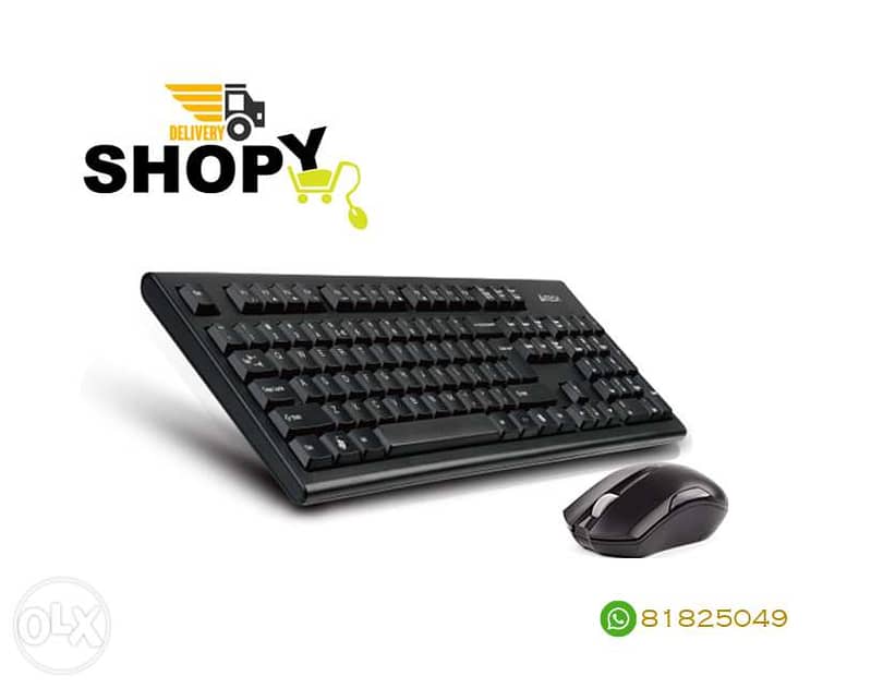 A4Tech 3000N Wireless Keyboard & Mouse 0