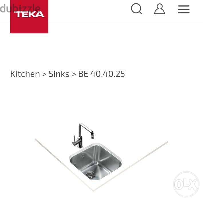 Teka undermount s. Steel sink Be 40.40. 25 one boil 1