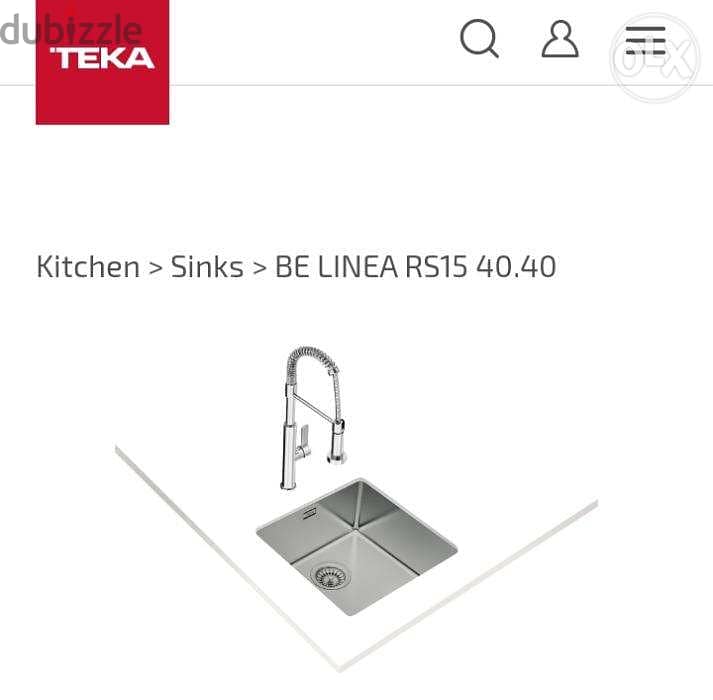 Teka undermount s. Steel sink Be linea R15 40.40 1