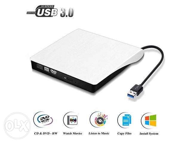 Portable USB 3.0 Slim External CD/DVD-RW/CD-RW DVD Burner 1