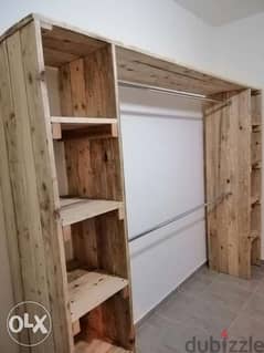 Closet wood rustic creative style 260x195 خزانة خشب0