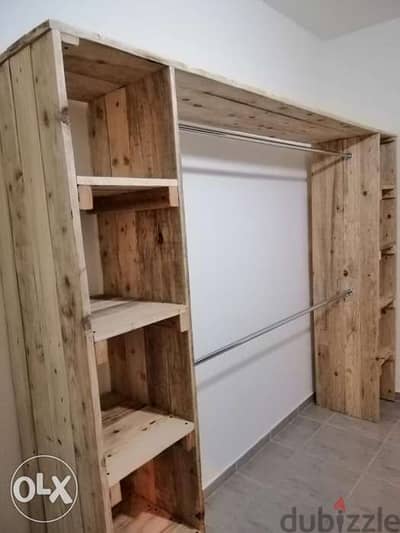 Closet wood rustic creative style 260x195 خزانة خشب0