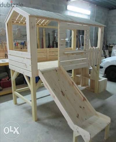 بيت خشب للاطفال مرتفع عن الأرض wooden kids house creative and clever