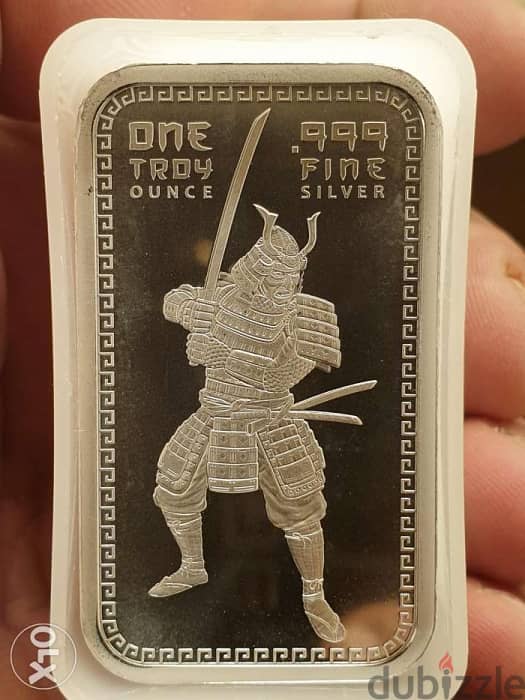 1oz samurai. Silver 999 uncirculated 1