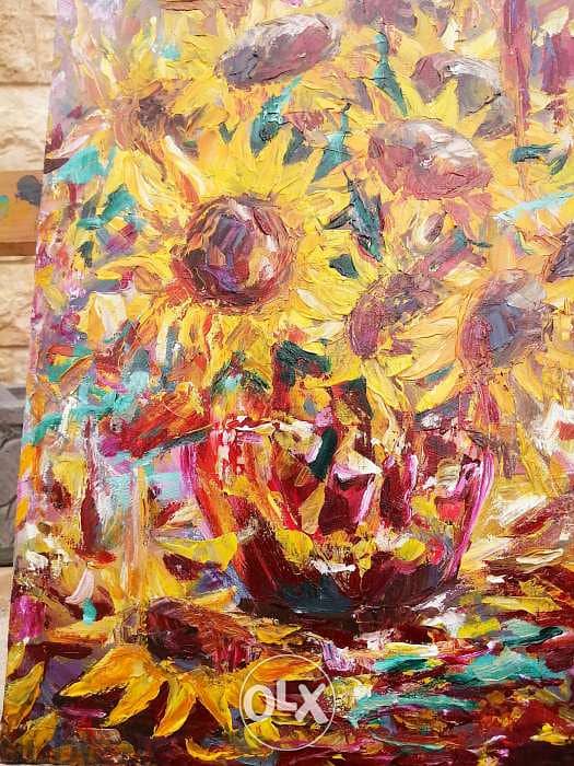 Sunflower vase painting 1