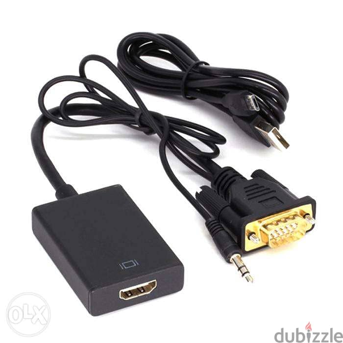 VGA to HDMI Converter Adapter Cable With Audio Output 1080P 1