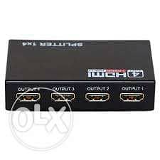 25HDMI Splitter 1X4 4 Port Full HD Hub Repeater Amplifier v1.4 3D 1080 1