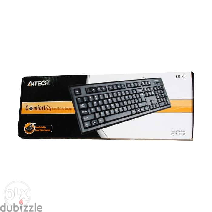 A4 Tech KR-85 Black USB Keyboard with English 2