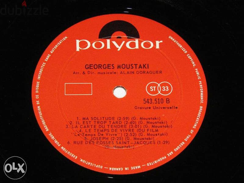 georges moustaki double vinyl lp 1