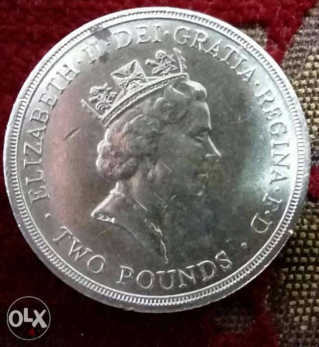 Two UK pounds £2 Memorial For Scottish Commonwealth Games year 1986 0