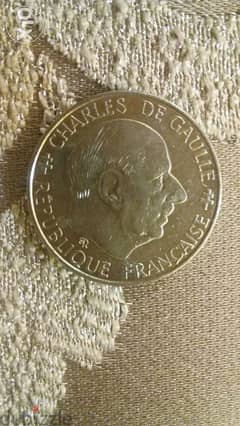 Charles De Gaulle Memorial 1 French Franc 0