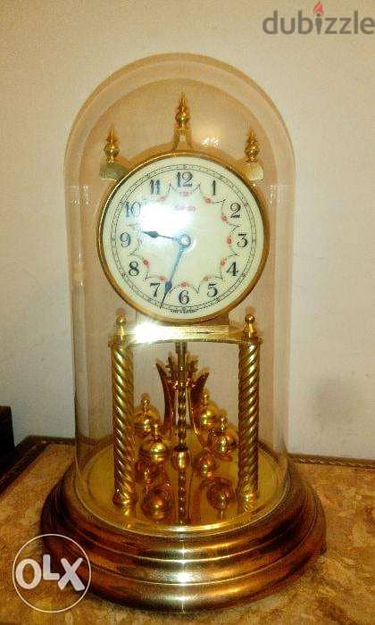 Vintage table clock made in west germany 30cm 0