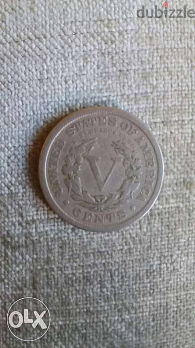 USA Coin Liberty Head V nickel 5 Cents year 1911 1