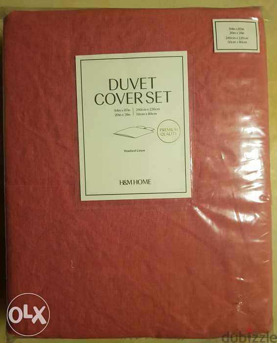 Duvet cover set from H&M premium quality linen for sale or trade 0