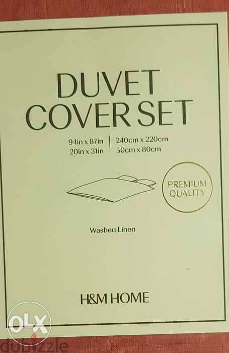 Duvet cover set from H&M premium quality linen for sale or trade 1