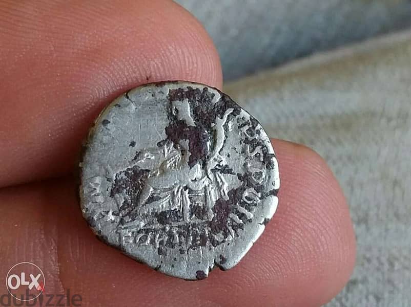 Roman Silver Elagabalus Cesar Coin Denarius for year 222 AD Rome mint 1